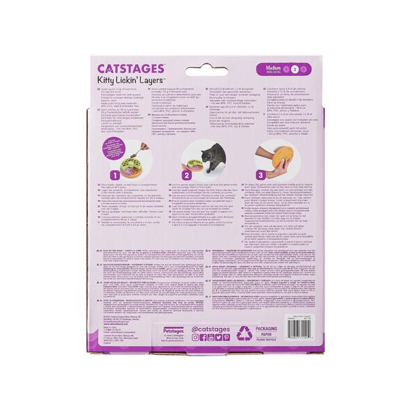 Nina Ottosson Catstages Lickin' Layers Kitty Puzzle n Feeder – Interactive Cat Slow Feeder