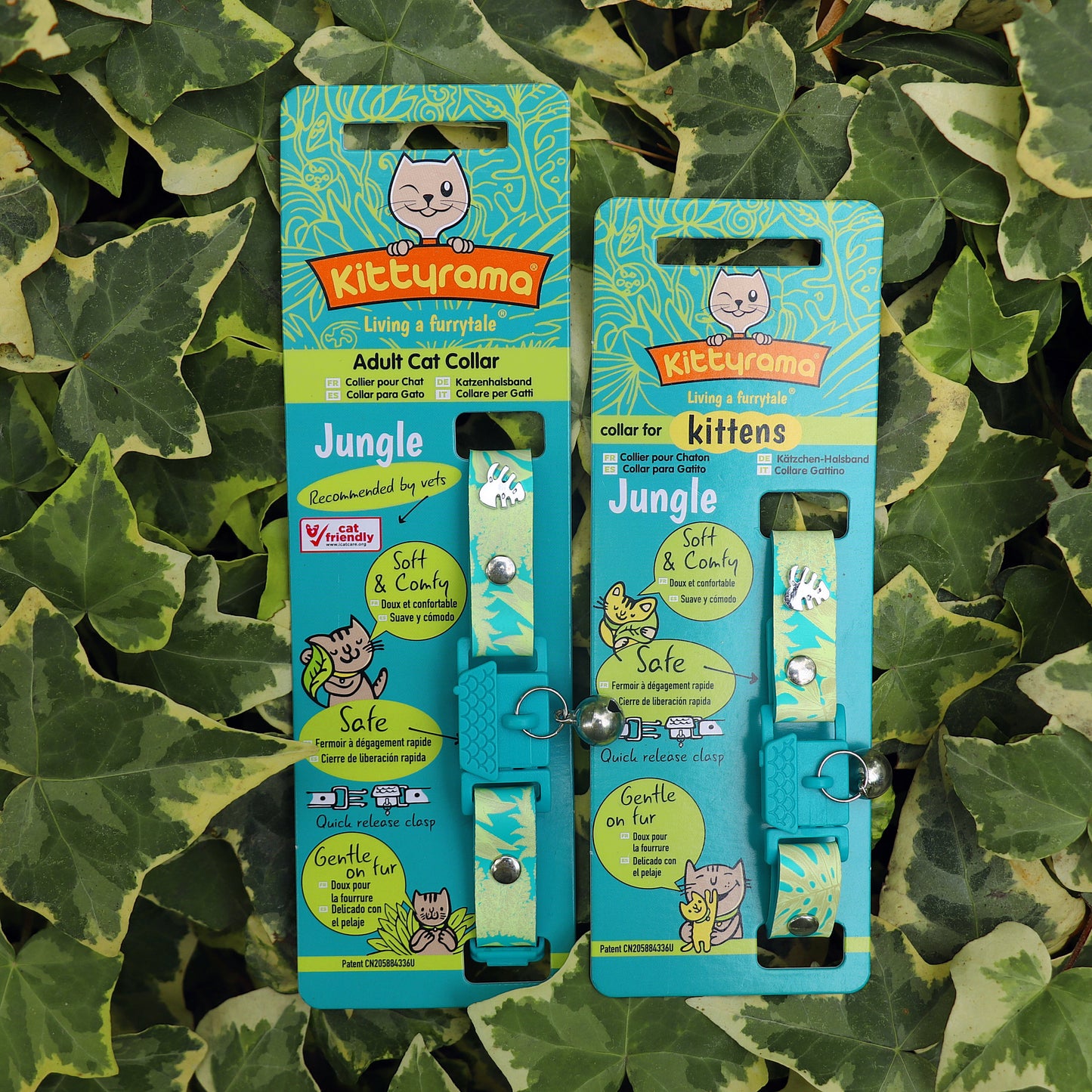 KITTYRAMA KITTEN BOTANICALS JUNGLE COLLAR - Quick Release, Breakaway, Hypoallergenic