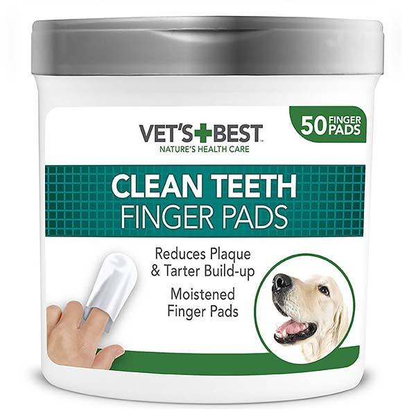 Vets Best Clean Teeth Finger Pads For Dogs And Cats 50pc