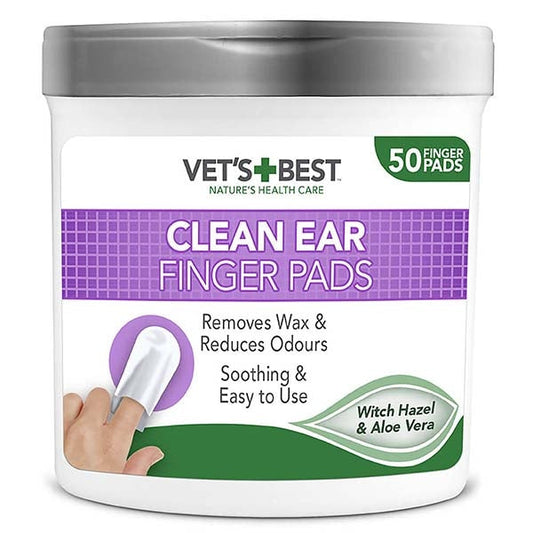 Clean Ear Finger Pads 50pc For Cats & Dogs