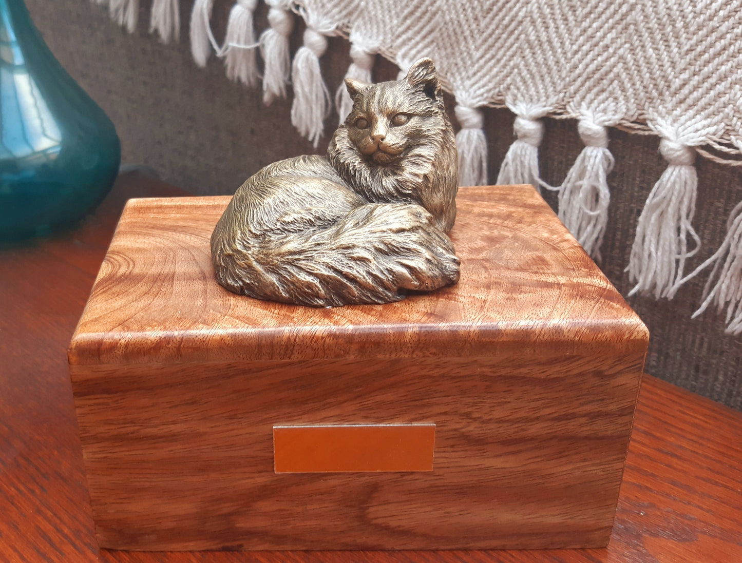 Longhaired Cat Cremation Urn for Pet Ashes