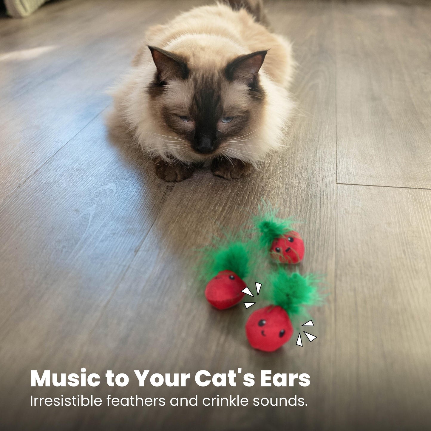 Nina Ottosson Catstages Strawbabies Cat Toy 3 Pack – Pink