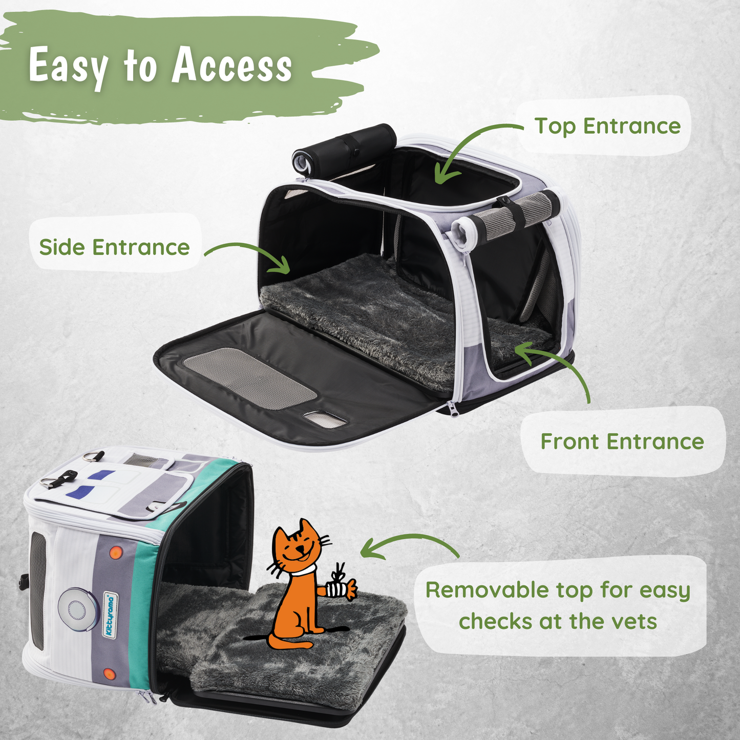 THE SLATE CRUISER - KITTYRAMA CAT CARRIER & HIDEAWAY