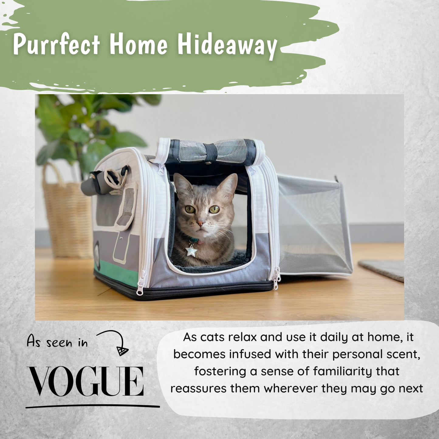 THE SLATE CRUISER - KITTYRAMA CAT CARRIER & HIDEAWAY
