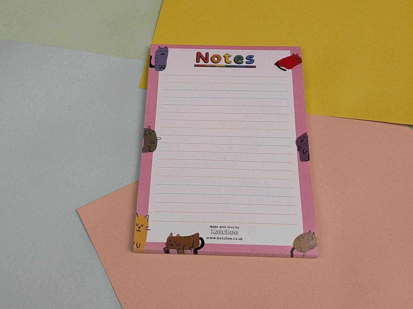 Cats themed A5 notepad