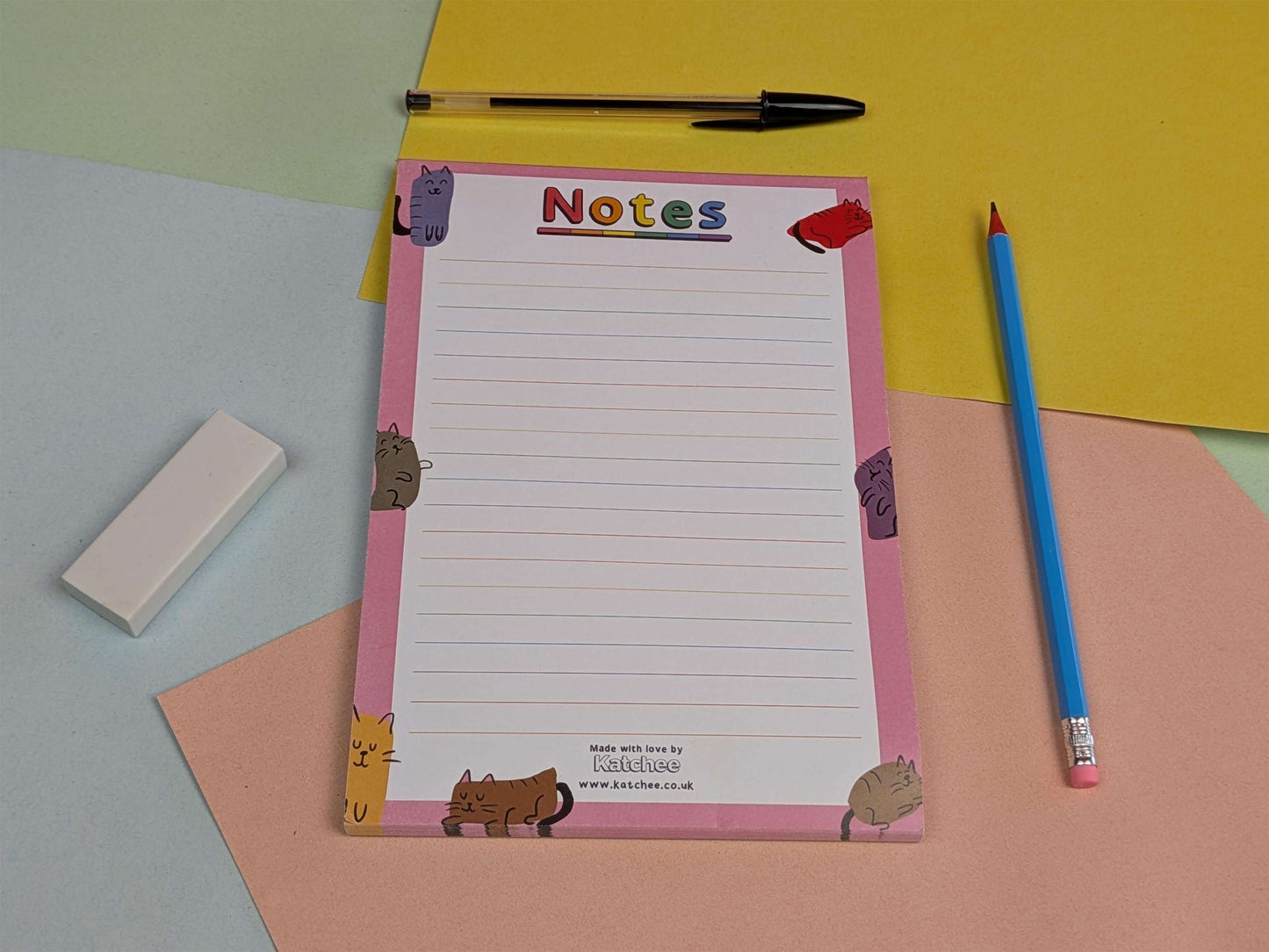 Cats themed A5 notepad
