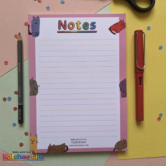 Cats themed A5 notepad